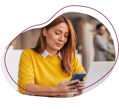 Lady on phone in yellow jumper